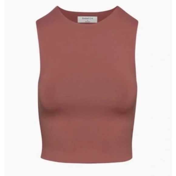 aritzia babaton contour muscle tank in rose (pink/mauve) - Picture 3 of 7